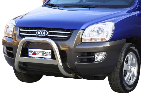 Frontbügel Edelstahl für KIA Sportage 2004 - 2007 63mm mit Gutachten Frontschutzbügel