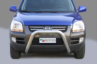 Frontbügel Edelstahl für KIA Sportage 2004 - 2007 76mm mit Gutachten Frontschutzbügel