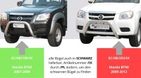 Frontbügel Edelstahl für Mazda BT 50 Doppelkabine 2009 - 2012 76mm mit Gutachten Frontschutzbügel