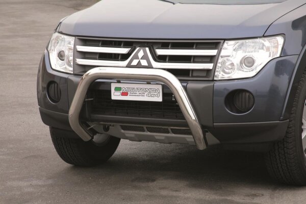 Frontbügel Edelstahl für Mitsubishi Pajero 2007 - 2014 76mm mit Gutachten