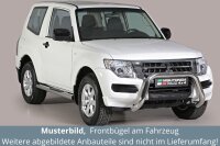 Frontbügel Edelstahl für Mitsubishi Pajero 2015 - 76mm mit Gutachten Frontschutzbügel