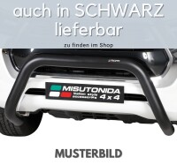 Frontbügel Edelstahl für Mitsubishi Pajero V80 2015 - 76mm mit Gutachten Frontschutzbügel