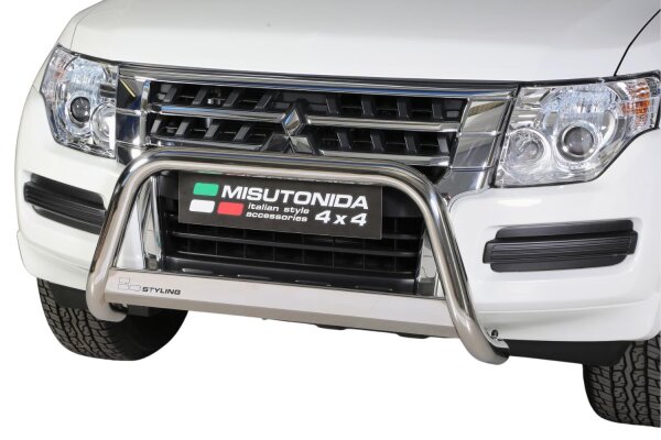 Frontbügel Edelstahl für Mitsubishi Pajero 2015 - 63mm mit Gutachten Frontschutzbügel