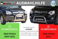 Frontbügel Edelstahl für Opel Antara 2011 - 63mm mit Gutachten Frontschutzbügel