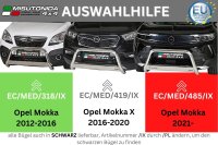 Frontbügel Edelstahl für Opel Mokka 2012 - 2016 Ø63mm mit Gutachten Frontschutzbügel