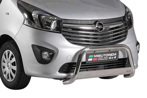 Frontbügel Edelstahl für Opel Vivaro 2014 - 63mm mit Gutachten Frontschutzbügel