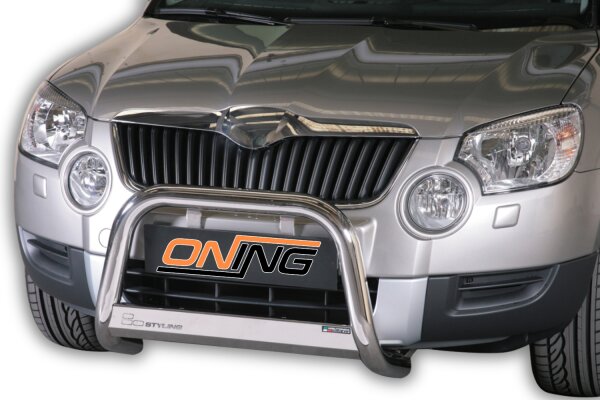 Frontbügel Edelstahl für Skoda Yeti 2010 - 2013 63mm mit Gutachten Frontschutzbügel