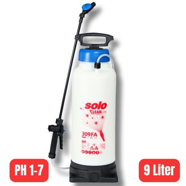 Solo SCHAUMSPRÜHER 9L PH-WERT (1-7)  309 FA Snow Foam verstellbare Schaumdüse
