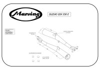 MARVING Auspuff paar "Master" verchromt für Suzuki GSX 550 E GN71D