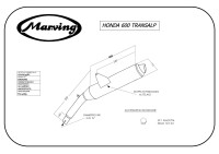 MARVING Auspuff "Amacal" verchromt + Alu Hülle für Honda XL 600 V Transalp PD06 Bj.1988-1991