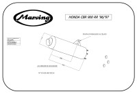 MARVING Auspuff "Master" schwarz lackiert für HONDA CBR 900 RR Fireblade SC33 Bj.96-99
