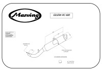 MARVING Auspuff "Enduro EDR" schwarz lackiert für GILERA RC 600