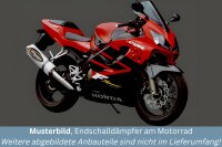MARVING Auspuff oval untenliegend Alu/gebürstet für HONDA CBR 600 F PC35 2001-2002