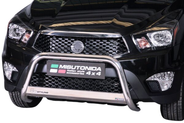 Frontbügel Edelstahl für Ssangyong Actyon Sports 2012 - 63mm mit Gutachten