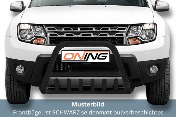 Frontbügel mit Unterbodenschutz für Dacia Duster 2010-2018 schwarz 60mm Gutachten