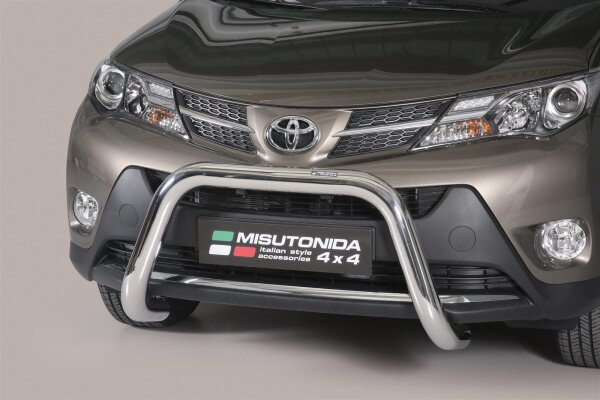 Frontbügel Edelstahl für Toyota Rav 4 2013 - 2015 76mm mit Gutachten Frontschutzbügel