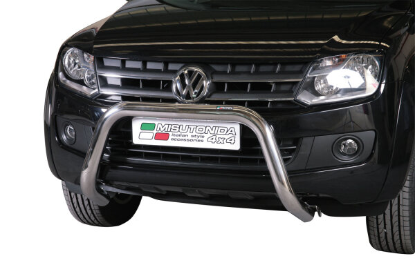Frontbügel Edelstahl für VW Amarok Trendline 2010 - 76mm mit Gutachten Frontschutzbügel