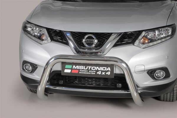 Frontbügel Edelstahl für Nissan X-Trail 2015 - 76mm mit Gutachten Frontschutzbügel