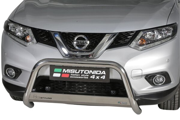 Frontbügel Edelstahl für Nissan X-Trail 2015 - 63mm mit Gutachten Frontschutzbügel