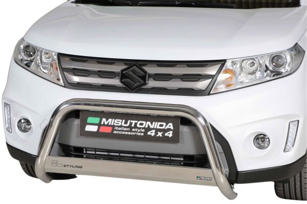 Frontbügel Edelstahl für Suzuki Vitara 2015 - 63mm mit Gutachten Frontschutzbügel