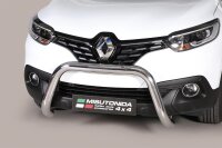 Frontbügel Edelstahl für Renault Kadjar 2015 - 76mm mit Gutachten Frontschutzbügel