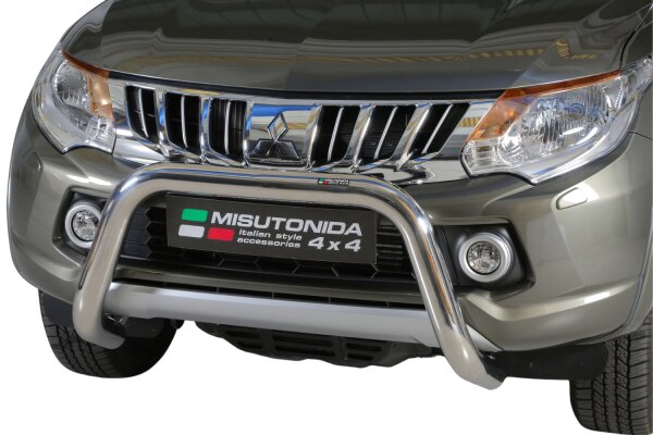 Frontbügel Edelstahl für Mitsubishi L200 KJOT Bj.2015- Ø76mm mit Gutachten