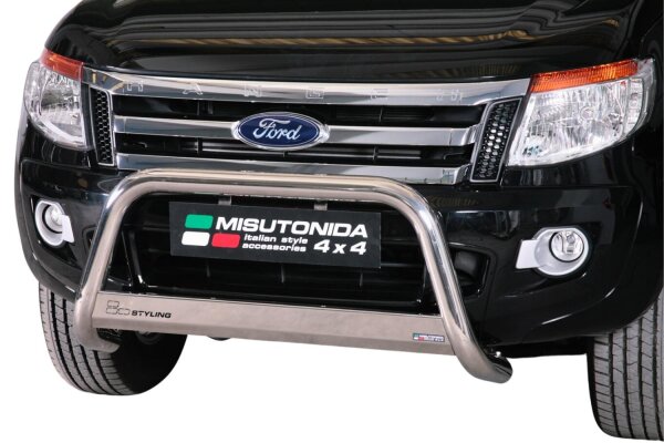 Frontbügel Edelstahl für Ford Ranger 2012 - 63mm mit Gutachten Frontschutzbügel