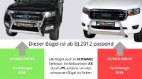Frontbügel Edelstahl für Ford Ranger 2012 - 63mm mit Gutachten Frontschutzbügel