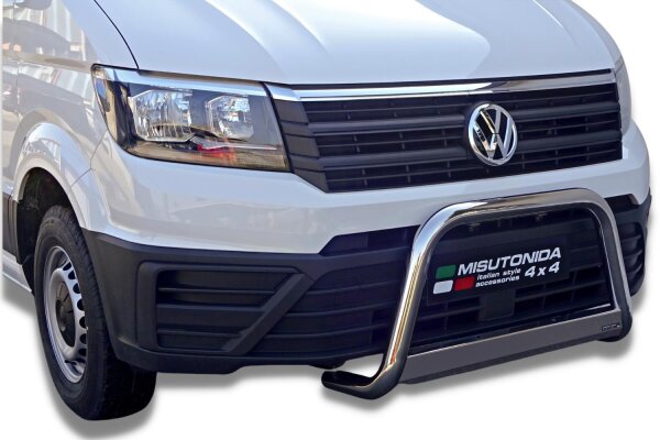 Frontbügel Edelstahl für VW Crafter 2017 - 63mm mit Gutachten Frontschutzbügel