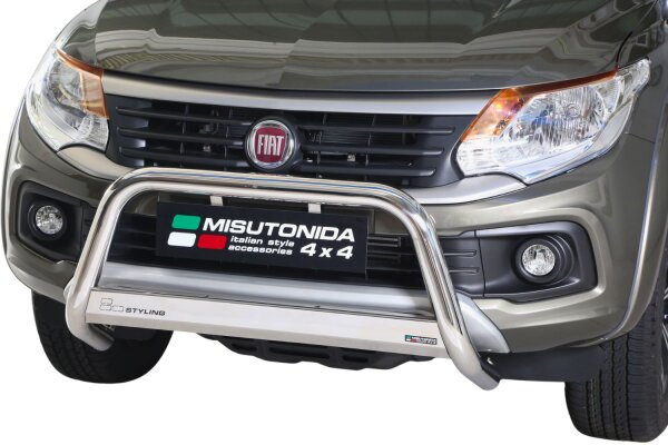 Frontbügel Edelstahl für Fiat Fullback Bj.2016 - Ø63mm mit Gutachten Frontschutzbügel