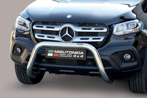 Frontbügel Edelstahl für Mercedes X-Klasse 470 Bj. 2017- Ø76mm mit Gutachten Frontschutzbügel