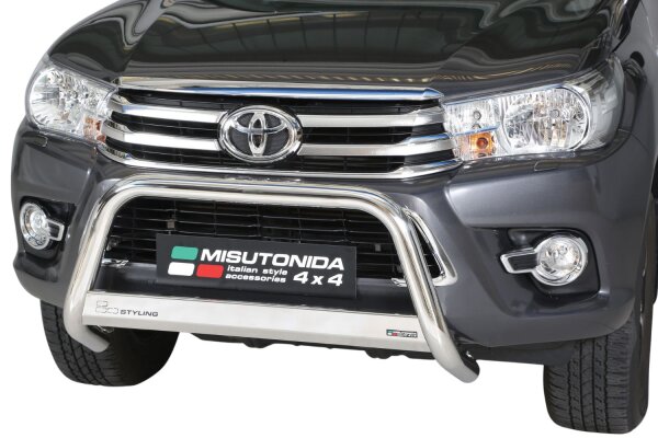 Frontbügel Edelstahl für Toyota Hilux 2016 - 63mm mit Gutachten Frontschutzbügel