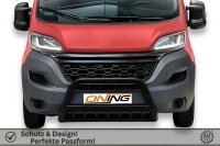 Frontbügel mit Unterbodenschutz für Citroen Jumper 2014-2024 SCHWARZ 70mm