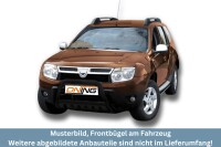 Frontbügel mit Unterfahrschutz für Dacia Duster 2010- SCHWARZ 60mm Gutachten