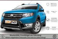 Frontbügel mit Querstreben für Dacia Sandero 2012- SCHWARZ Edelstahl Gutachten