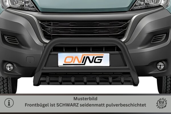 Frontbügel mit Unterbodenschutz für Fiat Ducato 2006-2024 SCHWARZ 70mm Gutachten