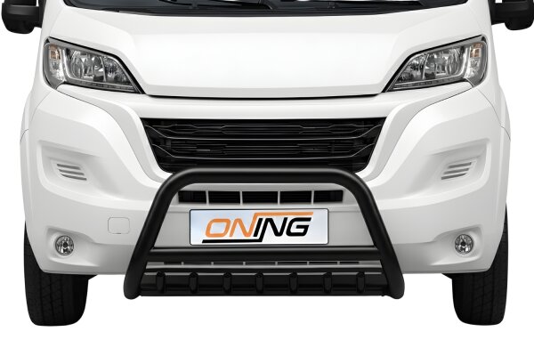 Frontbügel mit Unterbodenschutz für Fiat Ducato 2014-2024 SCHWARZ 70mm Gutachten