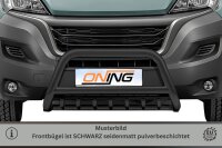 Frontbügel mit Unterbodenschutz für Fiat Ducato 2014-2024 SCHWARZ 70mm Gutachten