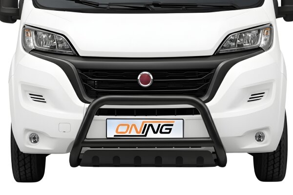 Frontbügel mit Unterfahrschutz für Fiat Ducato 2014-2024 SCHWARZ 70mm Gutachten