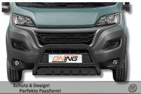 Frontbügel mit Unterfahrschutz für Fiat Ducato 2014-2024 SCHWARZ 70mm Gutachten