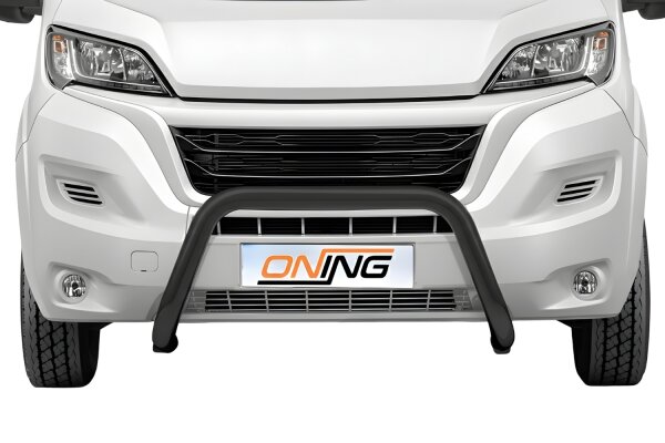 Frontbügel für Fiat Ducato 2014-2024 SCHWARZ 70mm Frontschutzbügel Gutachten