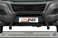 Frontbügel für Fiat Ducato 2014-2024 SCHWARZ 70mm Frontschutzbügel Gutachten