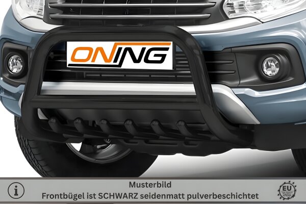 Frontbügel mit Unterbodenschutz für Fiat Fullback 2016- SCHWARZ 70mm Gutachten