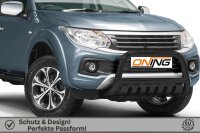 Frontbügel mit Unterfahrschutz für Fiat Fullback 2016- SCHWARZ 70mm Gutachten