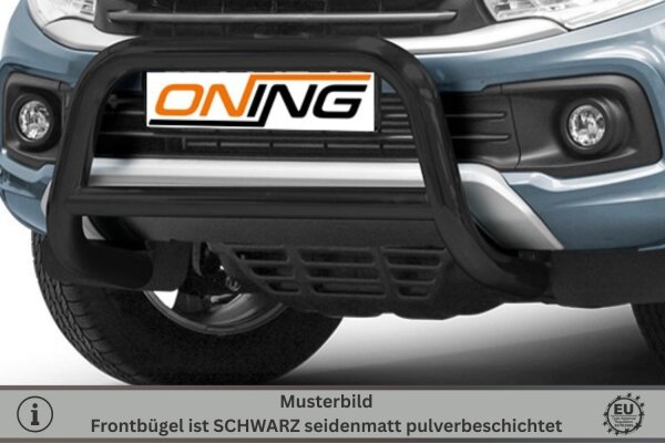 Frontbügel mit Querstreben für Fiat Fullback 2016- SCHWARZ 70mm Gutachten