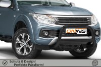 Frontbügel mit Querstreben für Fiat Fullback 2016- SCHWARZ 70mm Gutachten