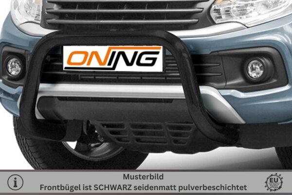 Frontbügel für Fiat Fullback 2016- SCHWARZ 70mm Frontschutzbügel Gutachten