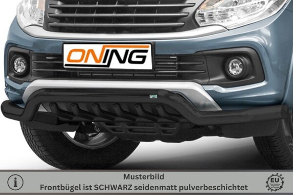 Frontbügel Unterbodenschutz für Fiat Fullback 2016- SCHWARZ 70mm breit