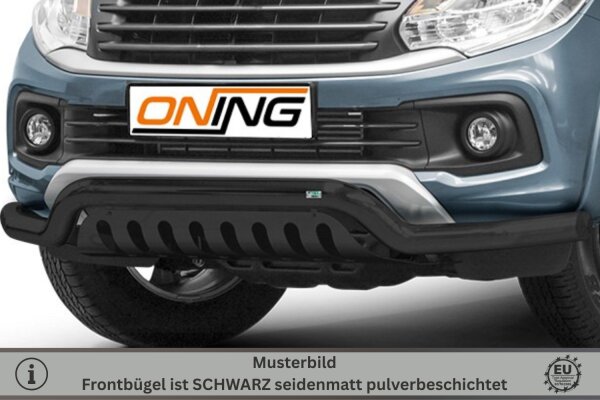 Frontbügel Unterfahrschutz für Fiat Fullback 2016- SCHWARZ 70mm breit