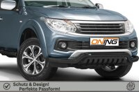 Frontbügel Unterfahrschutz für Fiat Fullback 2016- SCHWARZ 70mm breit